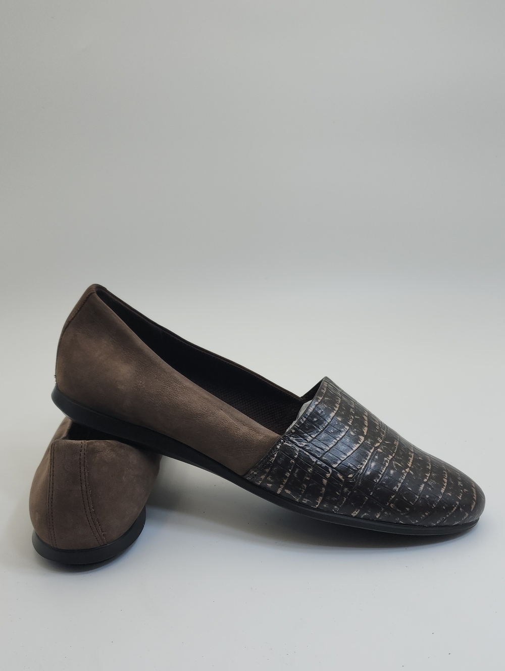 ECCO Women's Touch Ballerina 2.0 Croc-Embossed Leather Loafer Flats Size 41 - Picture 5 of 13